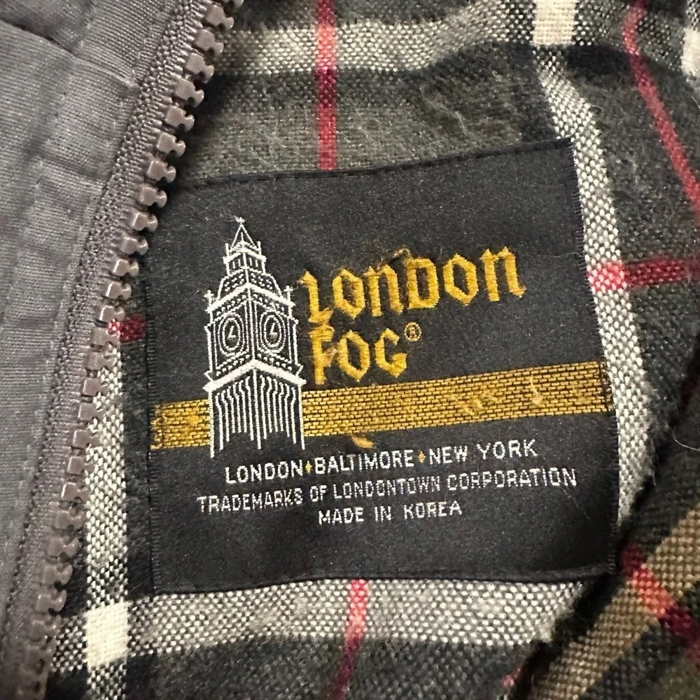 Vintage 80s Men’s London Fog Sz: 44L Maincoat Jacket. Plaid Fleece Lined.